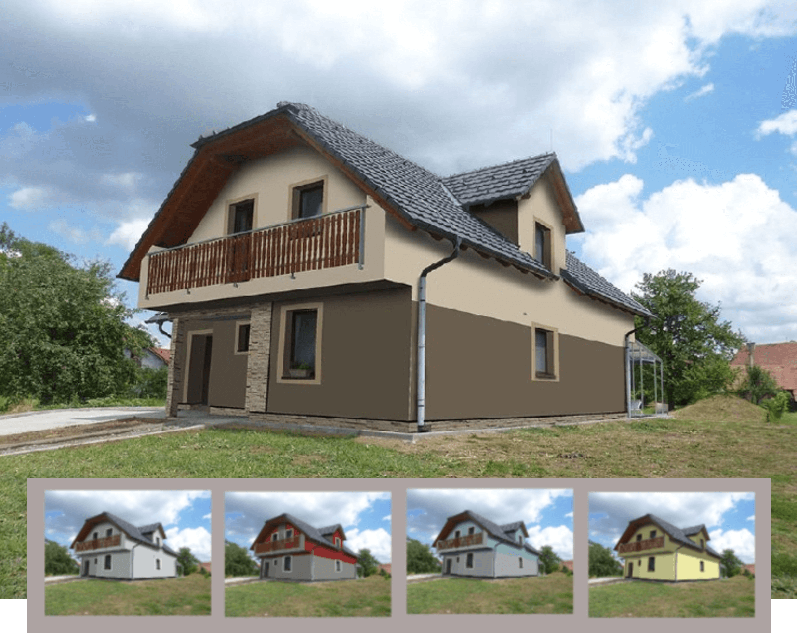 Návrh fasády - vizualizace